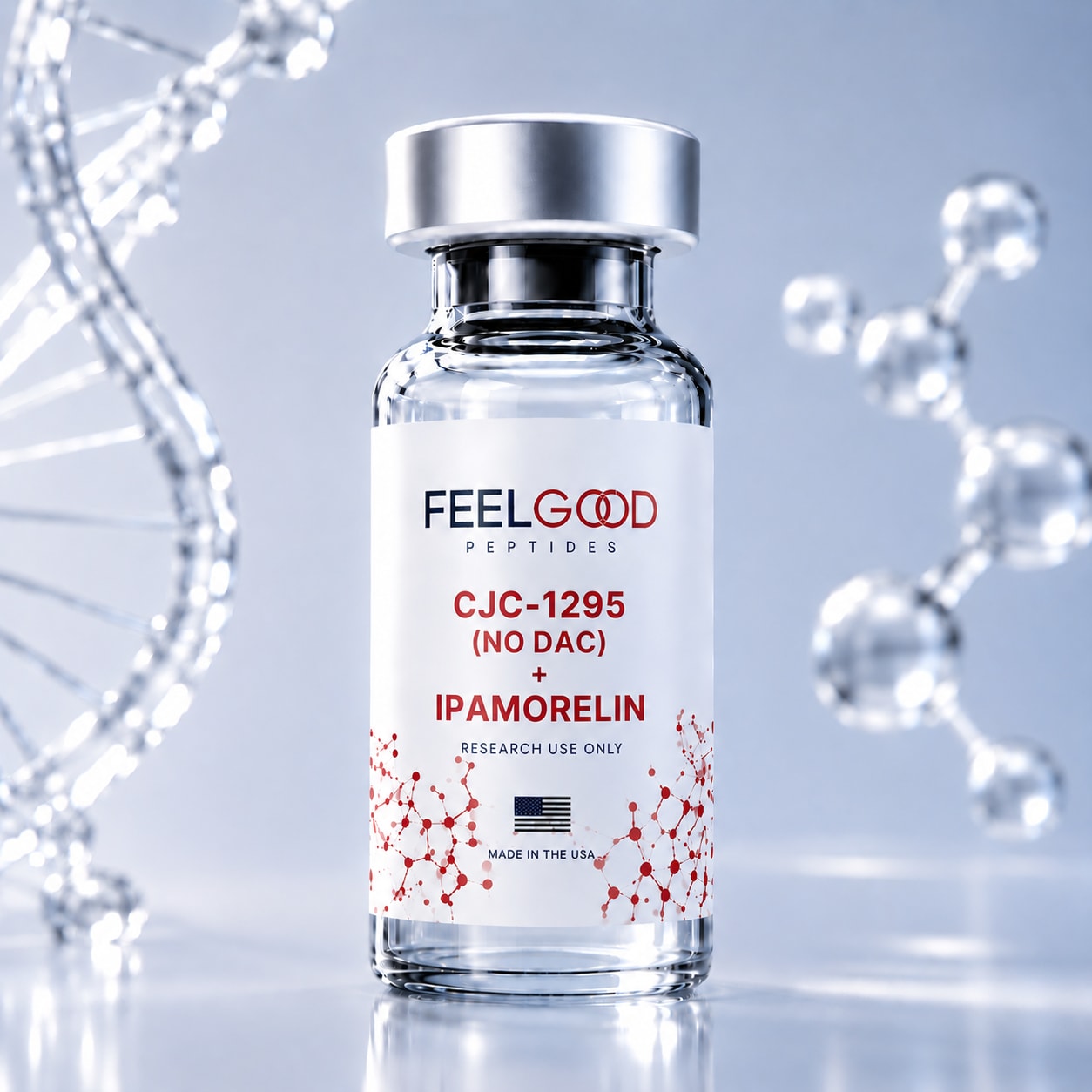 CJC-1295 (NO DAC) + Ipamorelin research vial