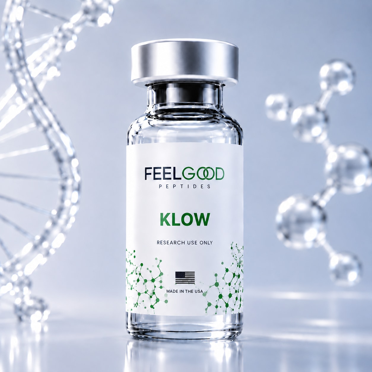 KLOW Blend (GHK-Cu + TB-500 + BPC-157 + KPV) research vial